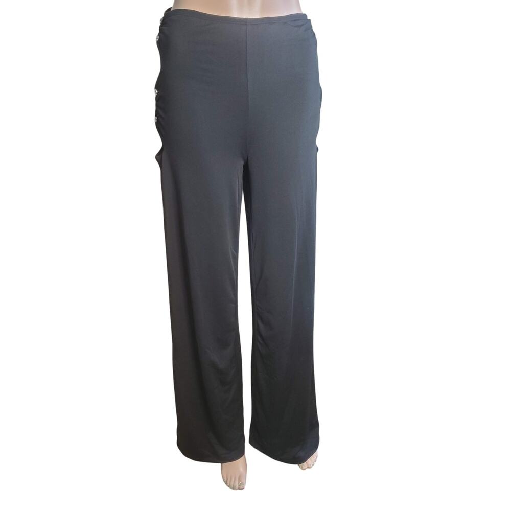 That's So Fetch Australia US Size 6 Wide Leg Side Cut out hearts black pants